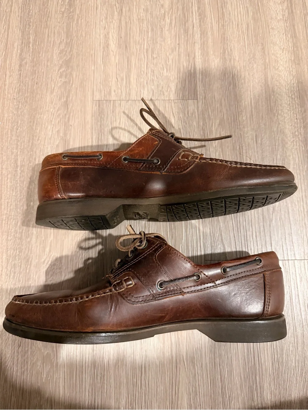 Allen Edmonds Key Largo Shoes Mens Size 11 AA Brown Leather Boat USA Vibram